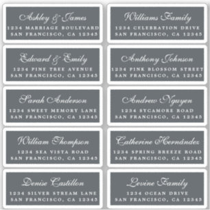Postcard Calligraphy Wedding Guest Address Labels