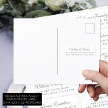 Postcard Calligraphy Wedding Guest Address Labels<br><div class="desc">Easy to personalise, names and addresses / individual wedding address label stickers for guests in a 2 x 0.8 inch size suitable for postcards! These chic, modern black and white wedding address labels feature your wedding guest names in off-black elegant handwritten script calligraphy. Simply add your individual wedding guest names...</div>