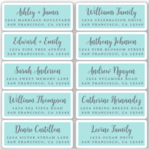 Postcard Calligraphy Wedding Guest Address Labels