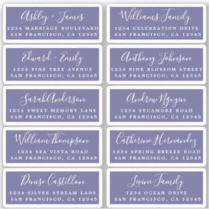 Postcard Calligraphy Wedding Guest Address Labels