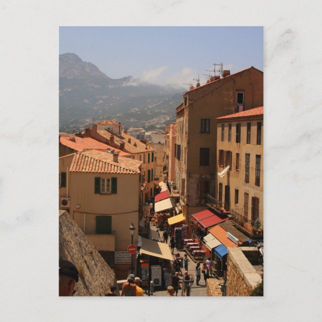 Postcard Calvi Town, Corsica Island, France (Front)