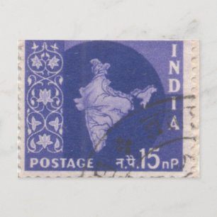 Postcard: Cancelled Indian Postage Postcard