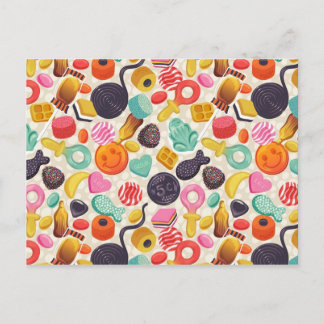 postcard,candy,lollypop,vintage postcard
