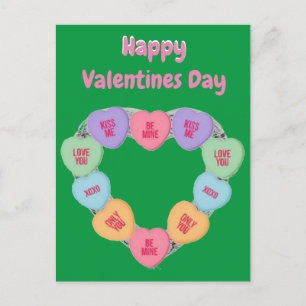 Postcard Candy Love Hearts