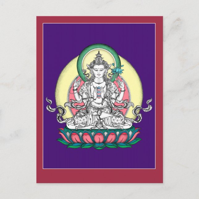 POSTCARD Chenrezig / Avalokiteshvara (Front)