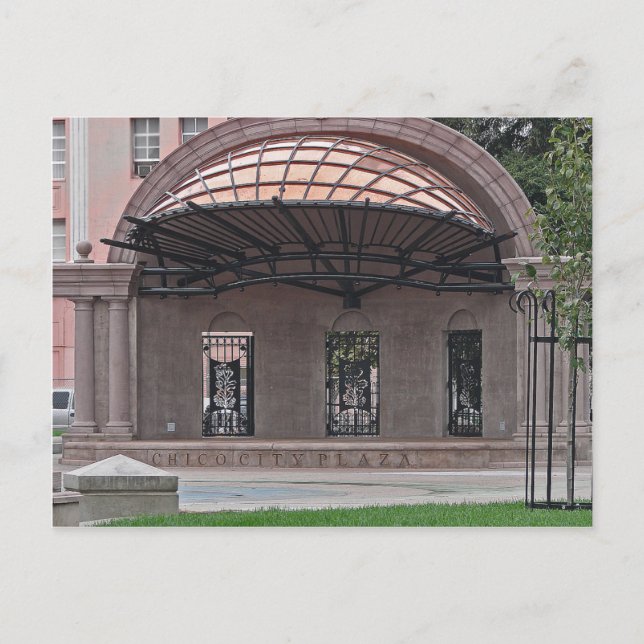 POSTCARD - Chico Downtown City Plaza (Front)