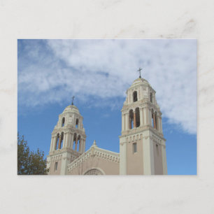 Postcard - Church Bell Towers in Petaluma
