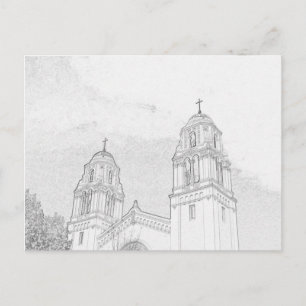 Postcard - Church Bell Towers to Colour