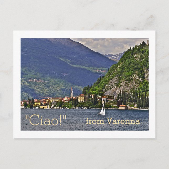 postcard, "CIAO!" FROM VARENNA/ITALIAN LAKE DISTRI Postcard (Front)