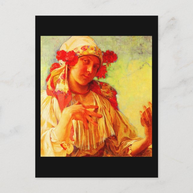 Postcard-Classic Art-Mucha 9 Postcard (Front)