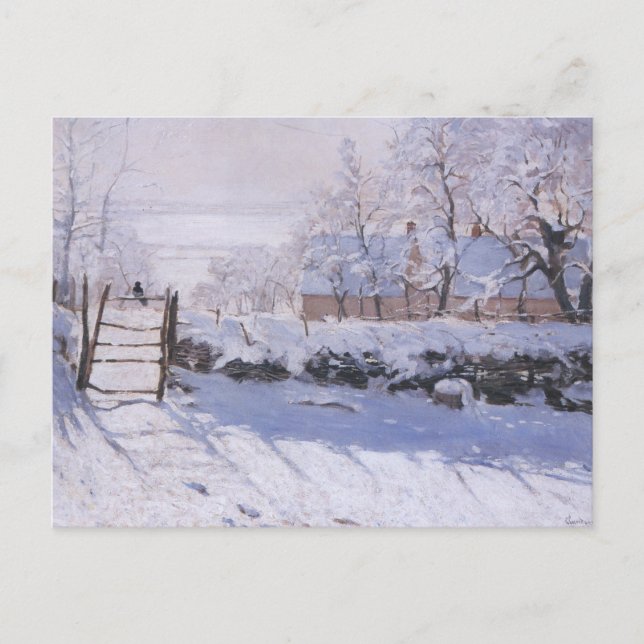 Postcard Claude Monet The Magpie Winter Landscape (Front)