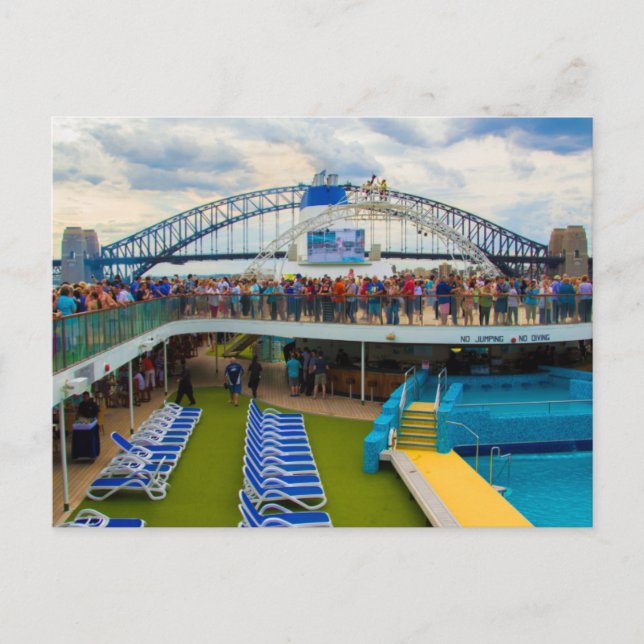 Postcard Cruise Ship in Sydney, Australia (Front)