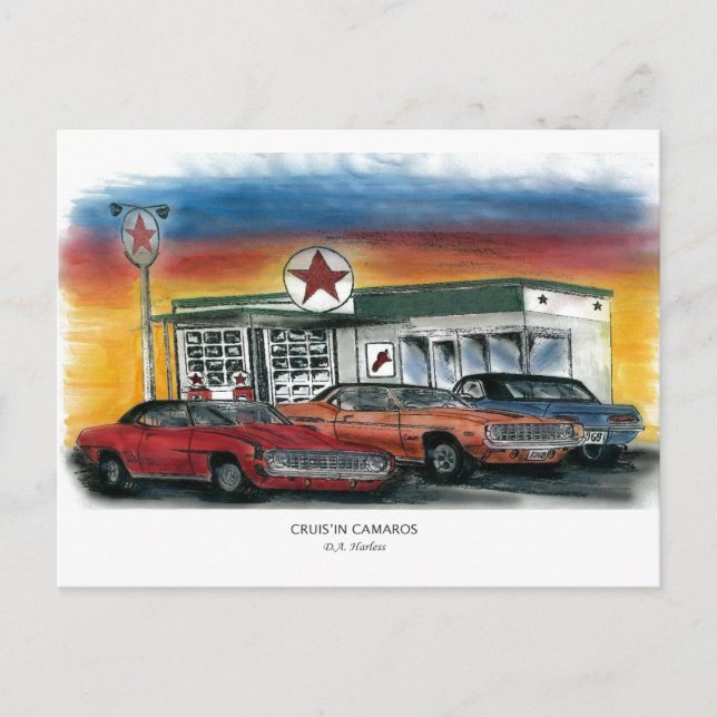 Postcard - Cruis'in Camaros (Front)