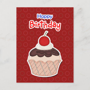 Postcard - Cupcake - Happy Birthday