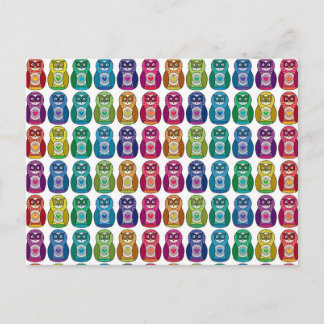 Postcard - Cute Rainbow Matryoshka Owl