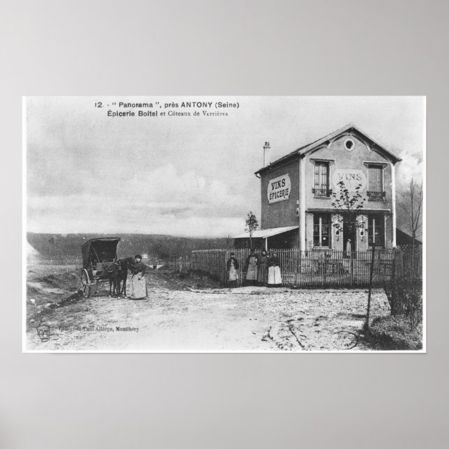 Postcard depicting a 'Panorama' near Antony Poster (Front)