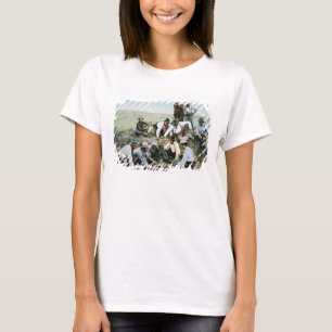 Postcard depicting cowboys gambling shooting craps T-Shirt