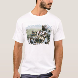 Postcard depicting cowboys gambling shooting craps T-Shirt