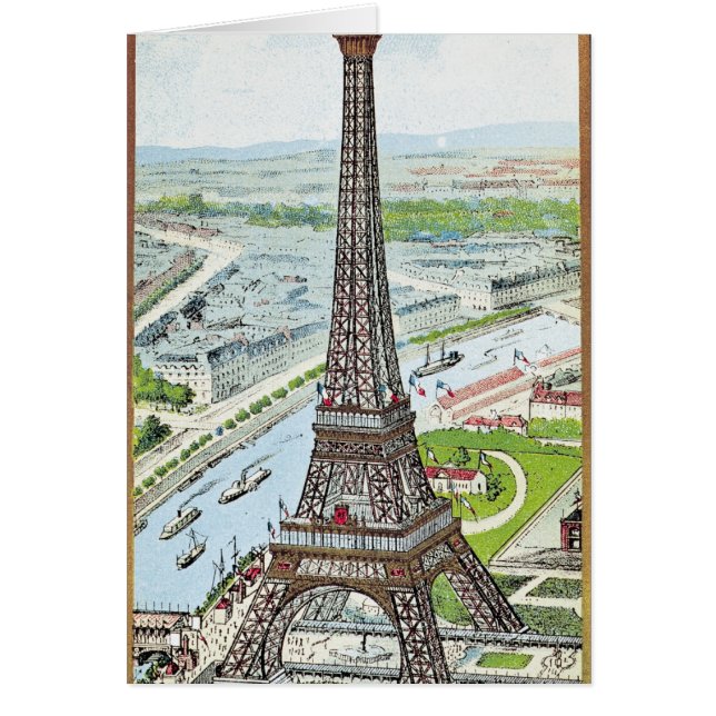 Postcard depicting the Eiffel Tower (Front)