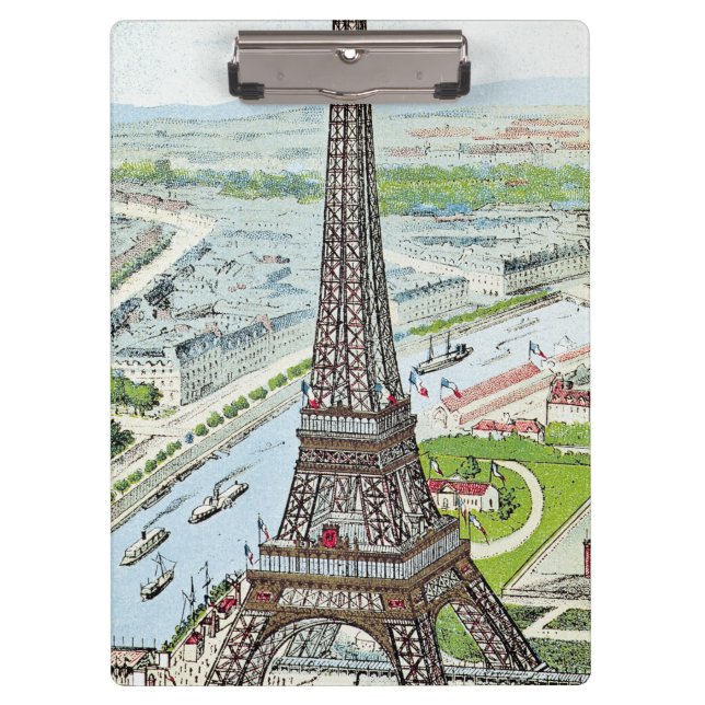 Postcard depicting the Eiffel Tower Clipboard (Front)
