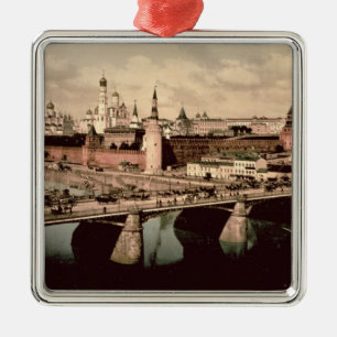 Postcard depicting the Kremlin, Moscow Metal Tree Decoration