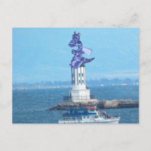 Postcard - Dragon on LA Harbour Light