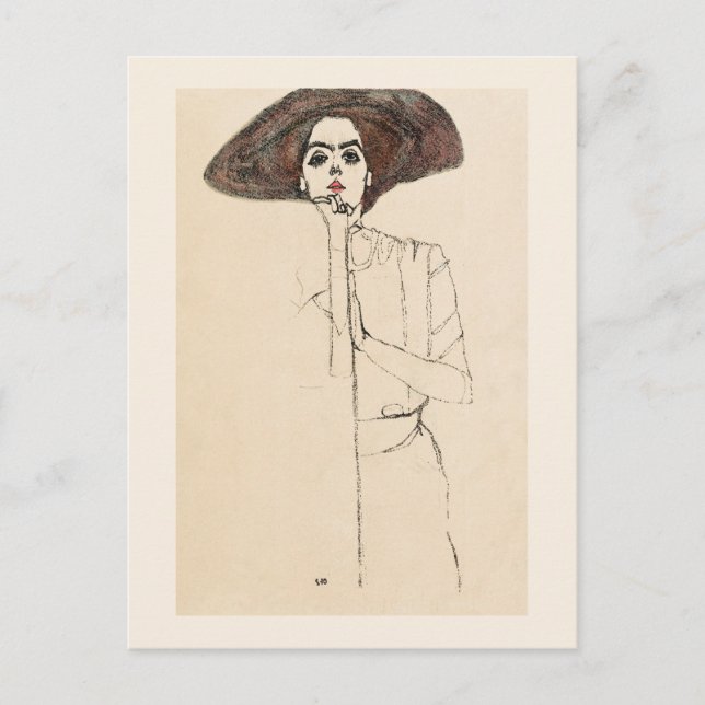 POSTCARD : EGON SCHIELE : PORTRAIT OF WOMAN 1910 (Front)