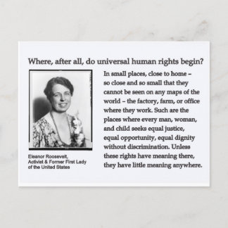 Postcard-Eleanor Roosevelt Human Rights Postcard