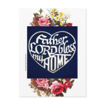 Postcard "Father LORD bless my HOME "