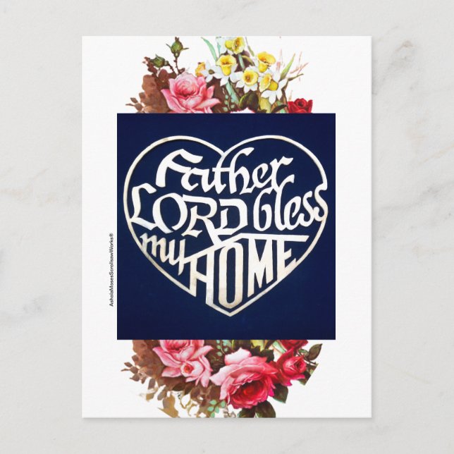 Postcard "Father LORD bless my HOME " (Front)