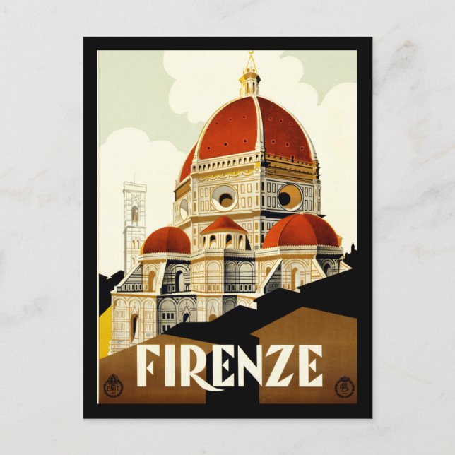Postcard Firenze Italy Print Greetings (Front)