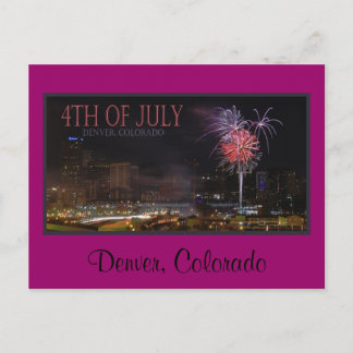 postcard fireworks, Denver, Colorado