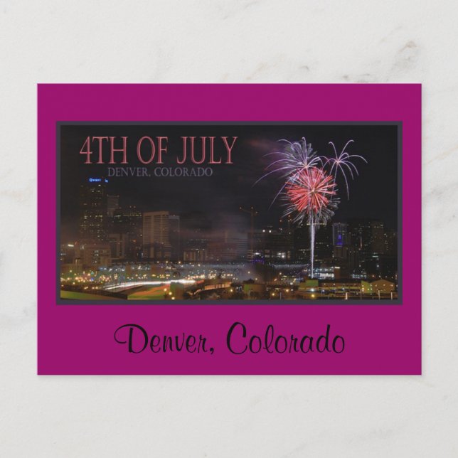 postcard fireworks, Denver, Colorado (Front)