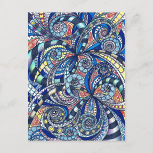 Postcard Floral abstract background