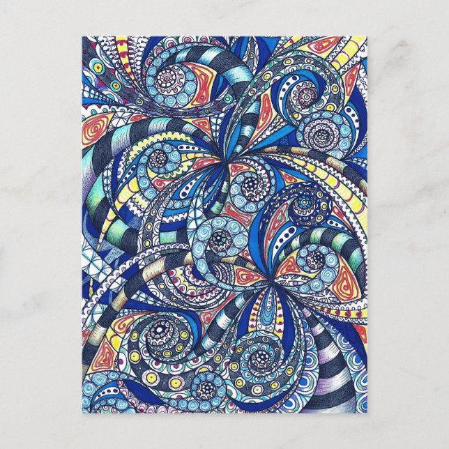 Postcard Floral abstract background (Front)