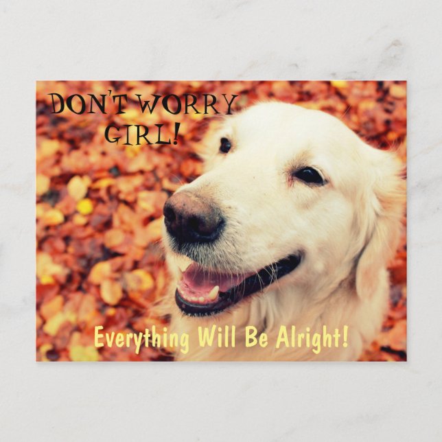 Postcard for dogs lovers with text and photo (Front)