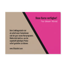 Postcard for Mailings Fitness Studio and Trainer