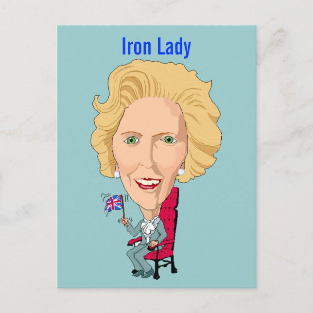 Postcard Former British Prime Minister Iron Lady (Front)