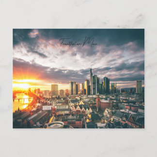 Postcard Frankfurt am Main at sunset