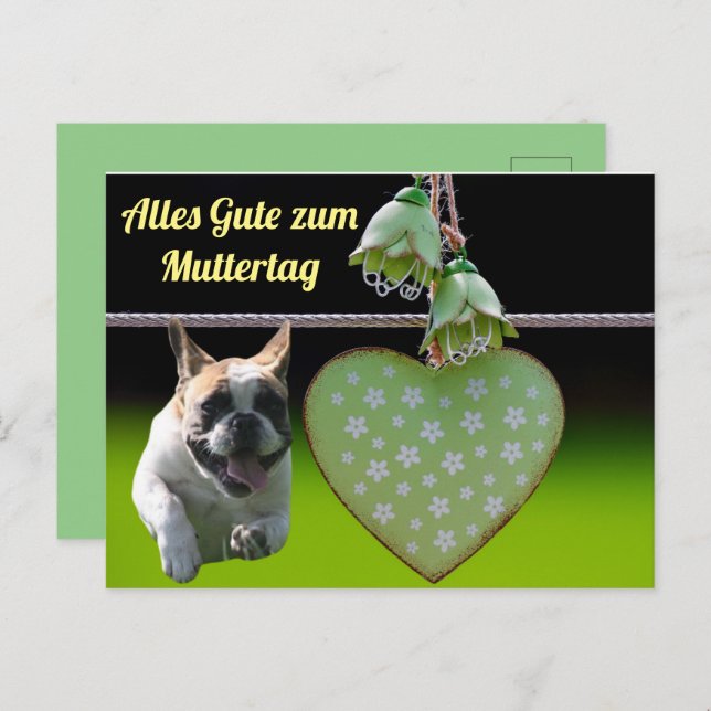 postcard French Bulldog Mother's Day (Front/Back)