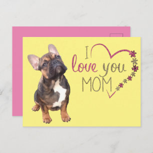 postcard French Bulldog Mother's Day