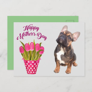 postcard French Bulldog Mother's Day