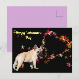 Postcard French Bulldogge Valentine's Day