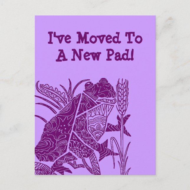 Postcard Frog Lily-Pad I've Moved To a new Pad PC (Front)