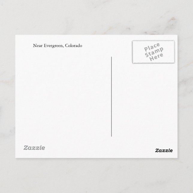 Postcard from Evergreen, Colorado (Back)