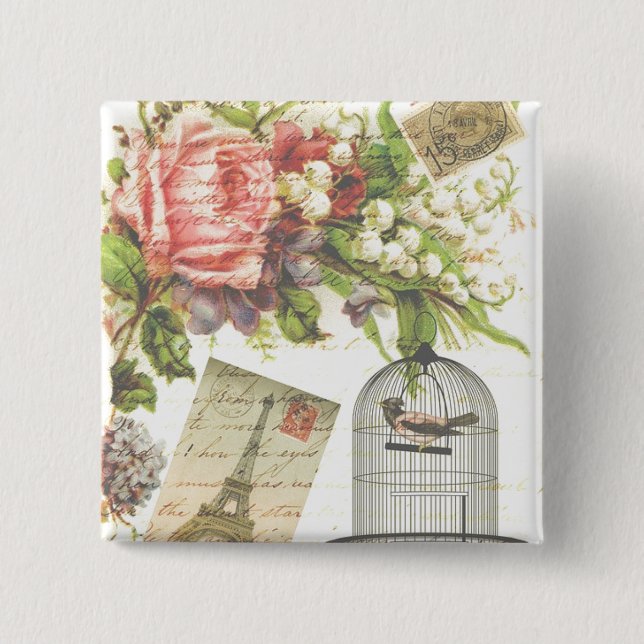 Postcard From France Button (Front)