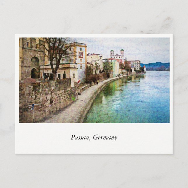 Postcard from Passau, Germany (Front)
