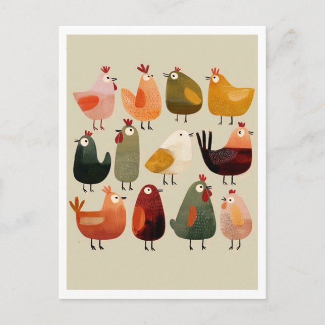 Postcard. Funny Birds Postcard (Front)