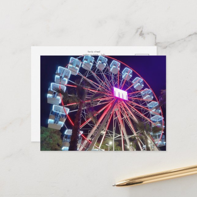 postcard _ gatteo a mare _ ferris wheel (Front/Back In Situ)