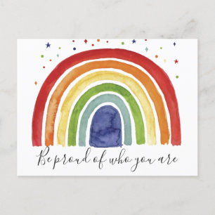 Postcard - Gay Rainbow, Be Proud Of Who You Are